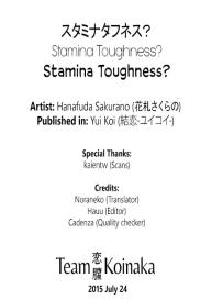 Stamina Toughness? #26